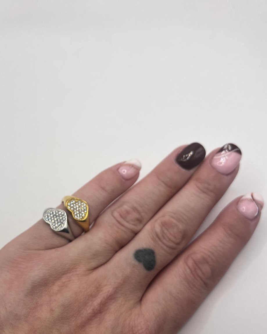 Anello CUORE zirconi CHEVALIER
