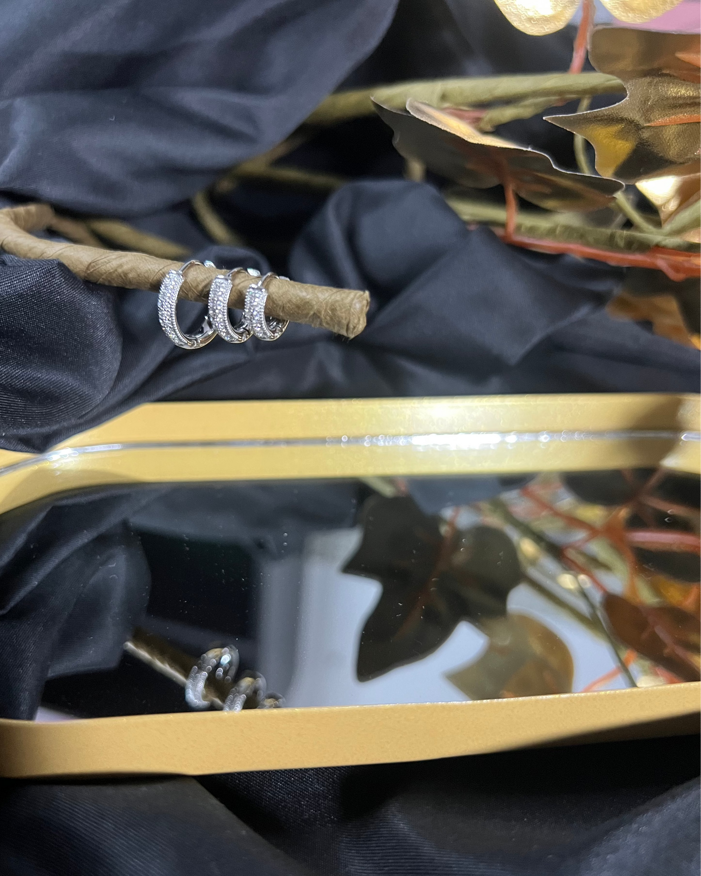Orecchini Cerchio Strass