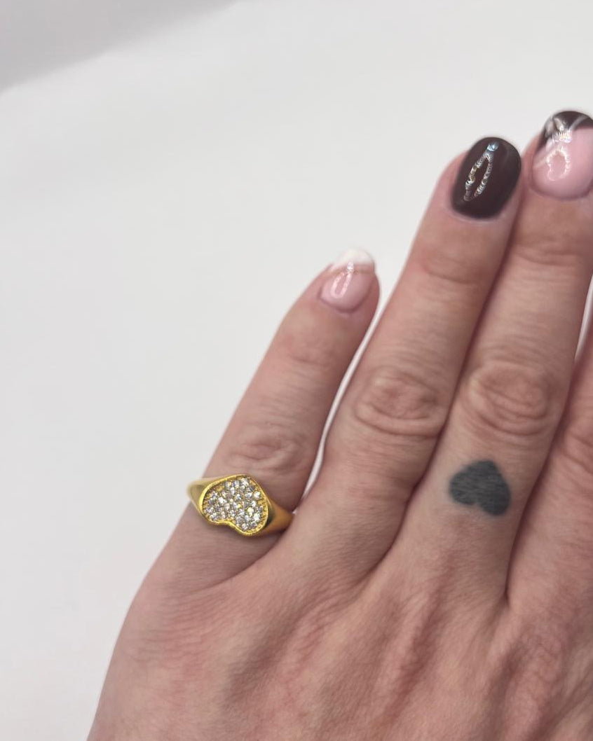 Anello CUORE zirconi CHEVALIER